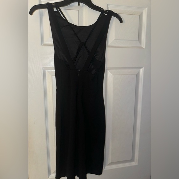 Lulus New Thrills Black Cocktail Strappy Bodycon Mini Dress Fully Lined - Picture 3 of 6